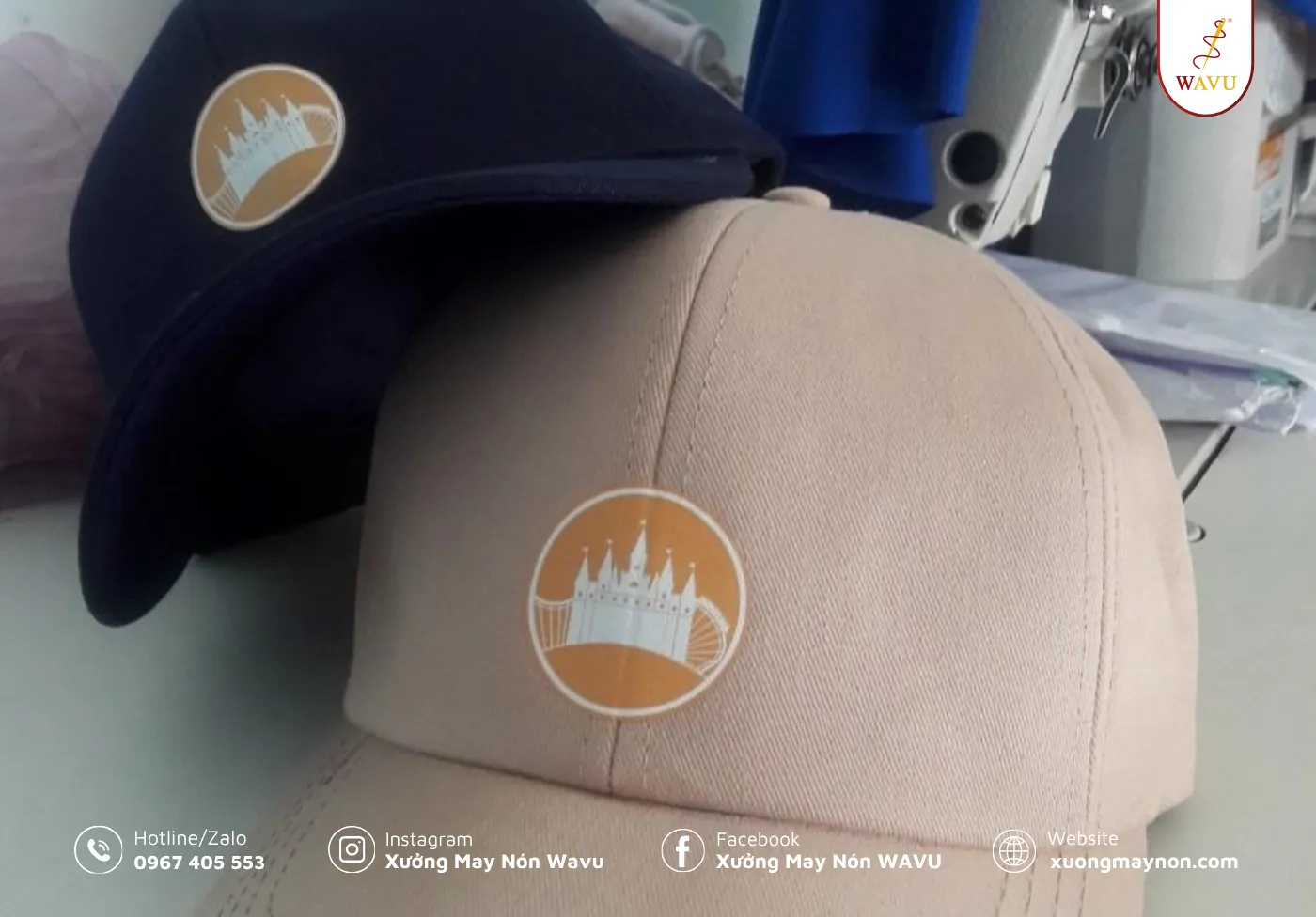 Nón kết in decal