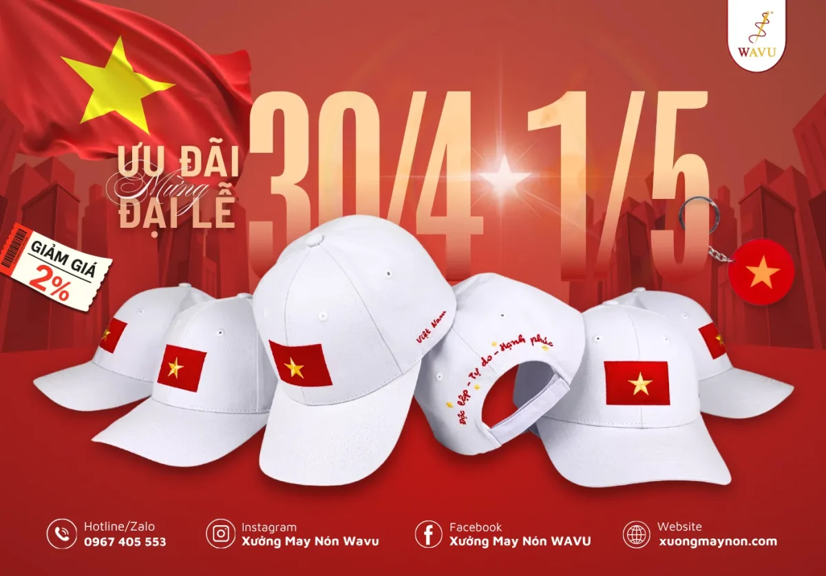 Xưởng may Nón Wavu mừng đại lễ