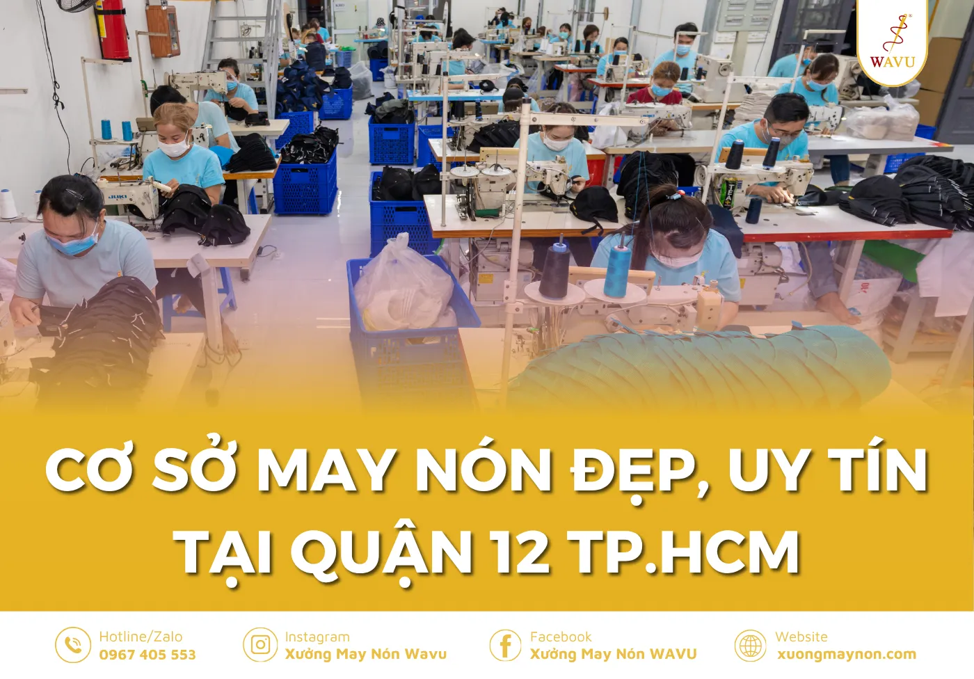 Cơ sở may nón đẹp, uy tín tại Quận 12 TP.HCM