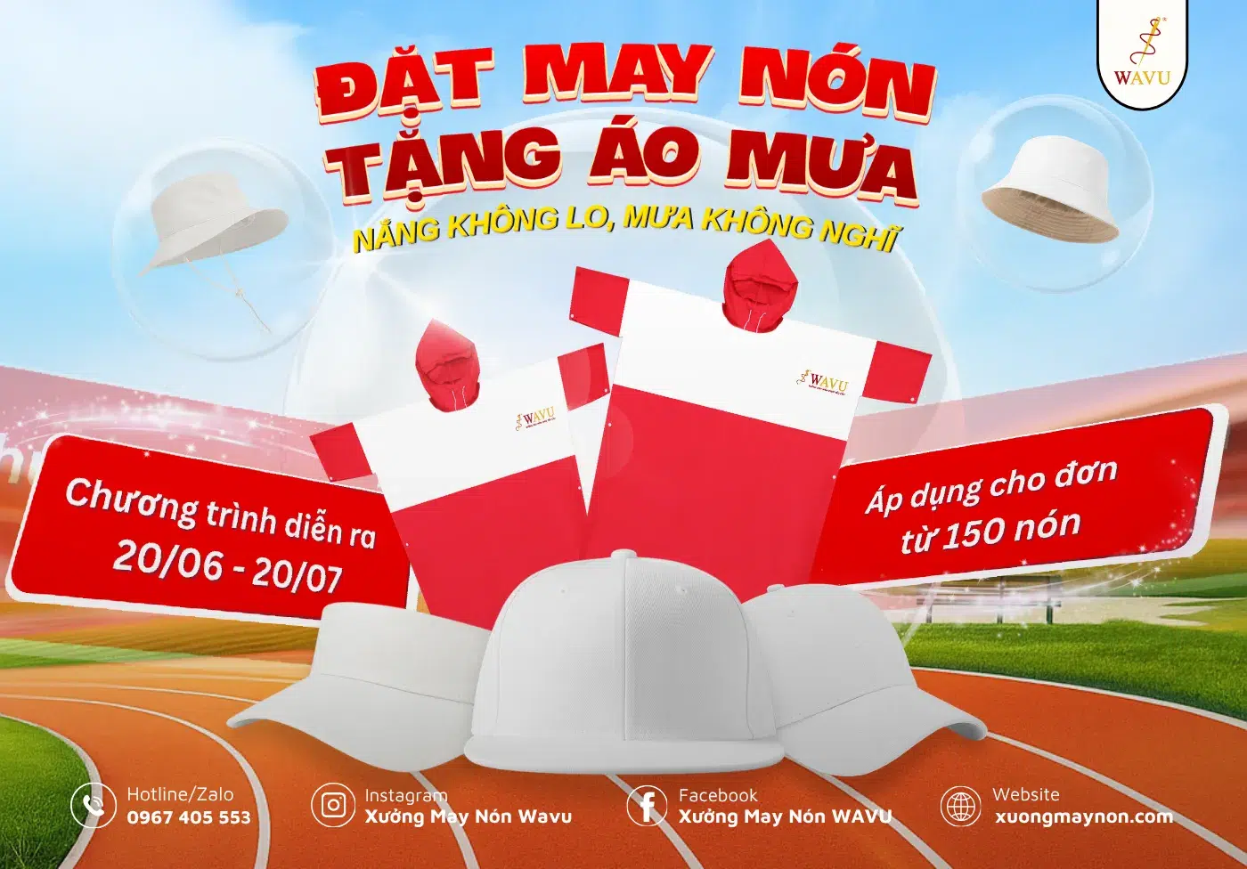 Chương trình khuyến mãi – Tặng áo mưa Wavu