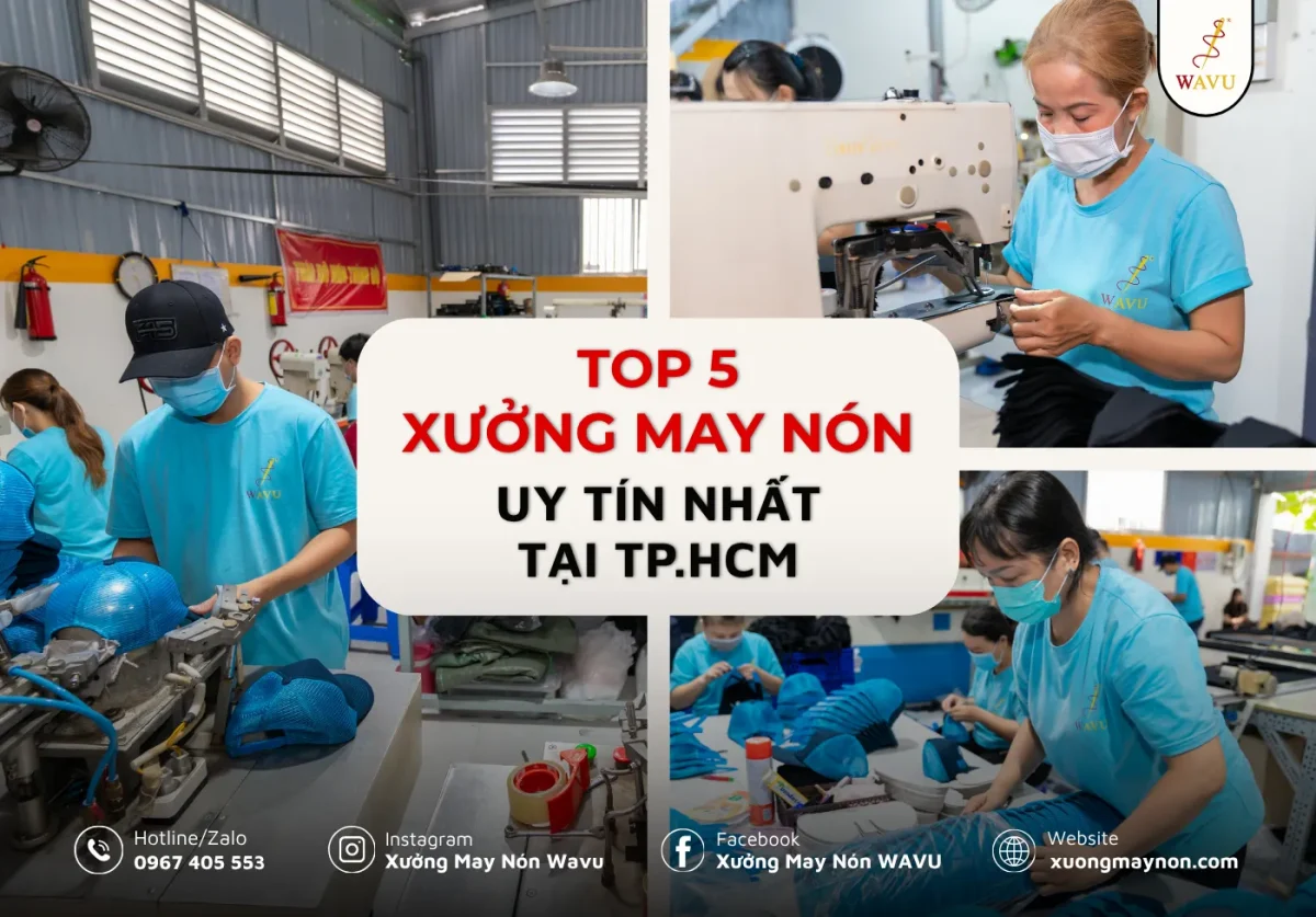 top 5 xưởng may nón uy tín nhất tại TP.HCM