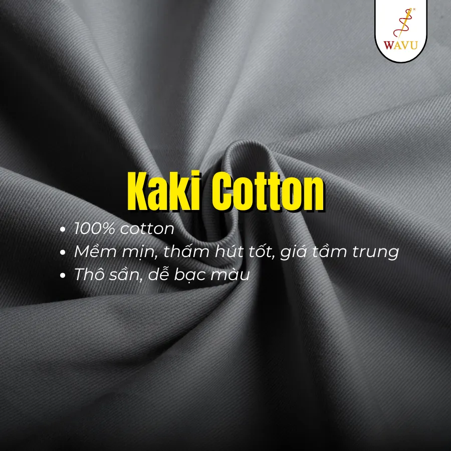 Chất liệu vải kaki cotton