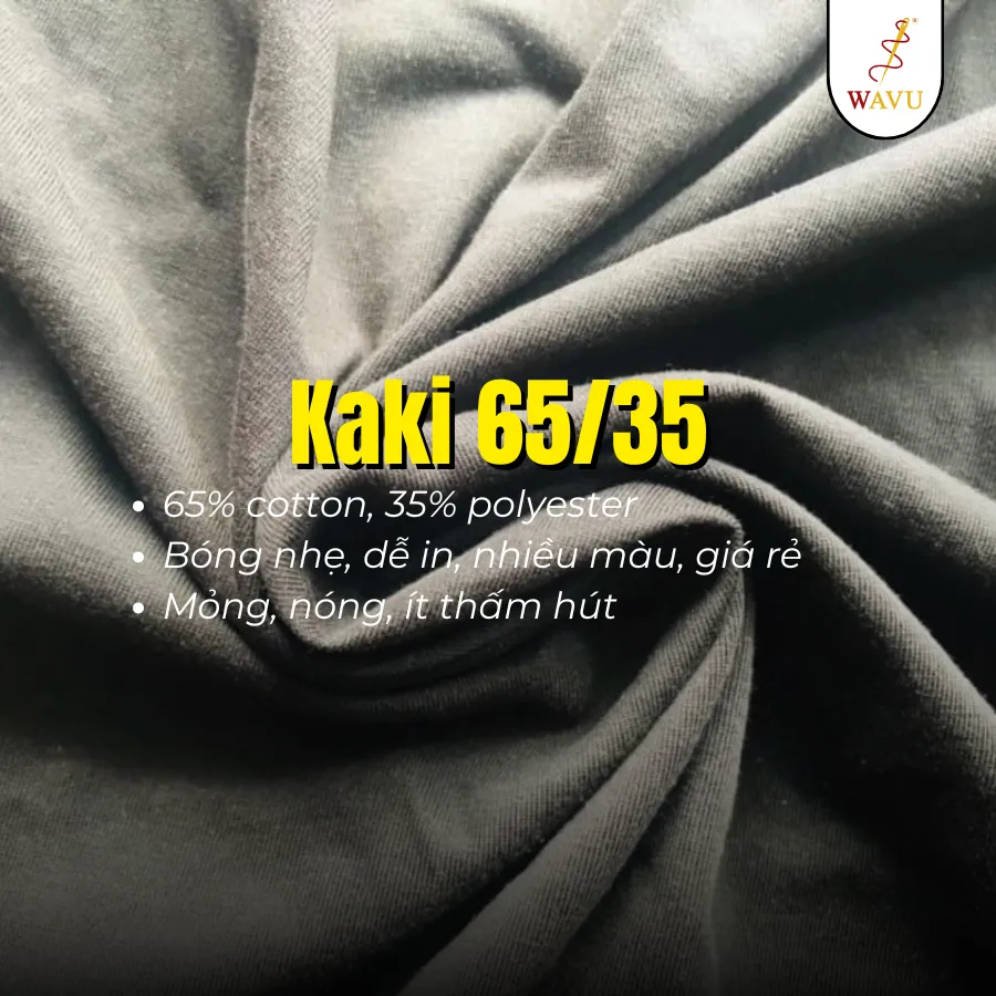 Chất liệu vải kaki 65/35