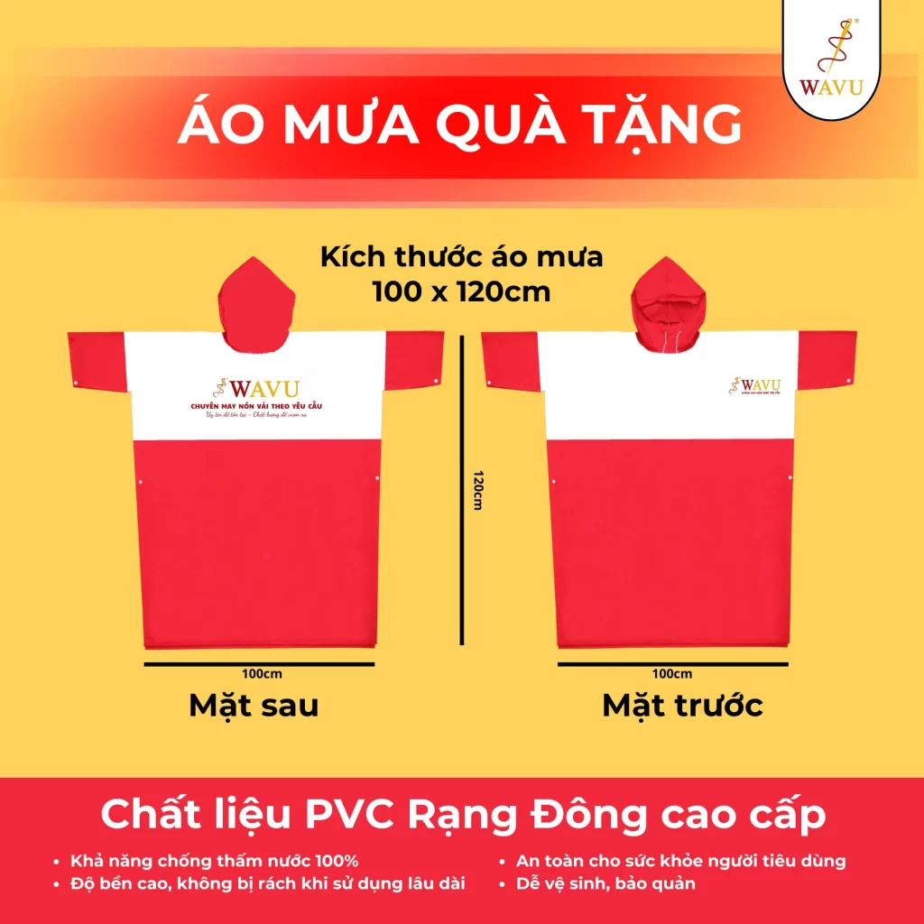 Áo mưa quà tặng Wavu