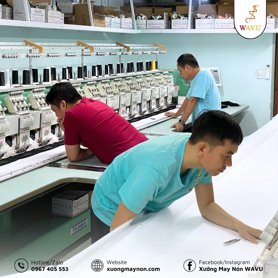 Xưởng may nón Wavu cam kết chất lượng sản phẩm