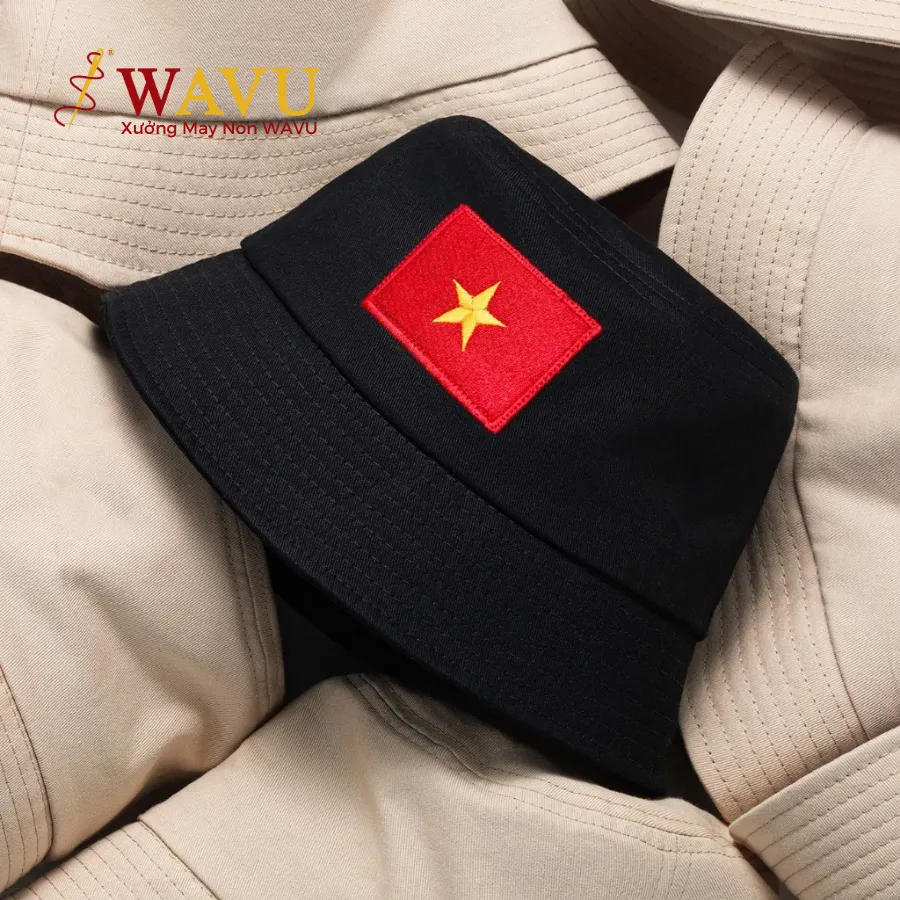 Nón bucket cờ đỏ sao vàng