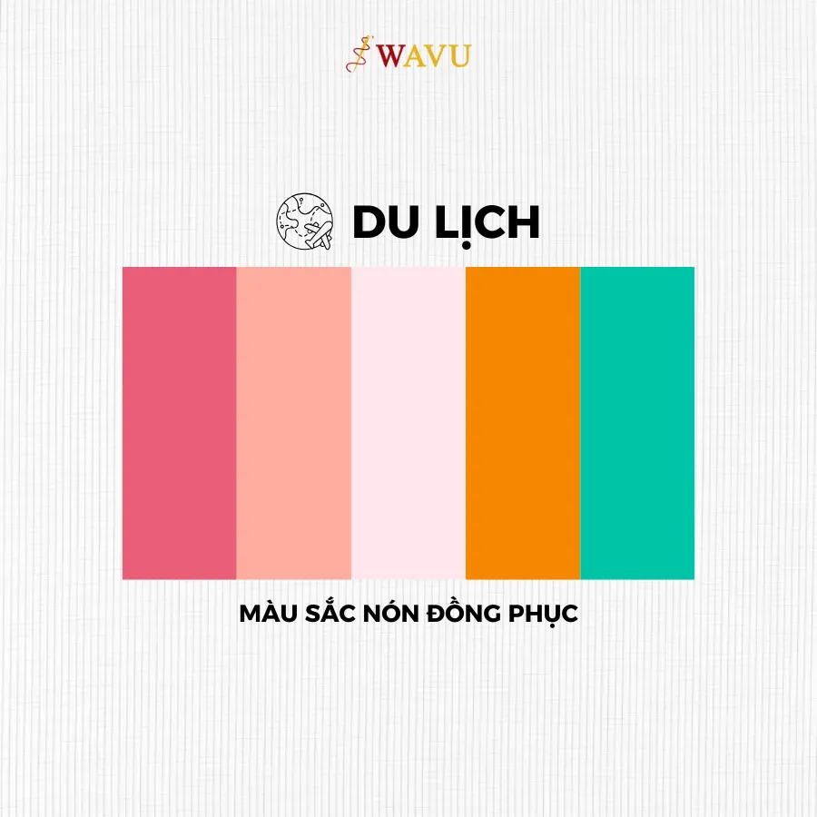 Phối màu nón ngành du lịch