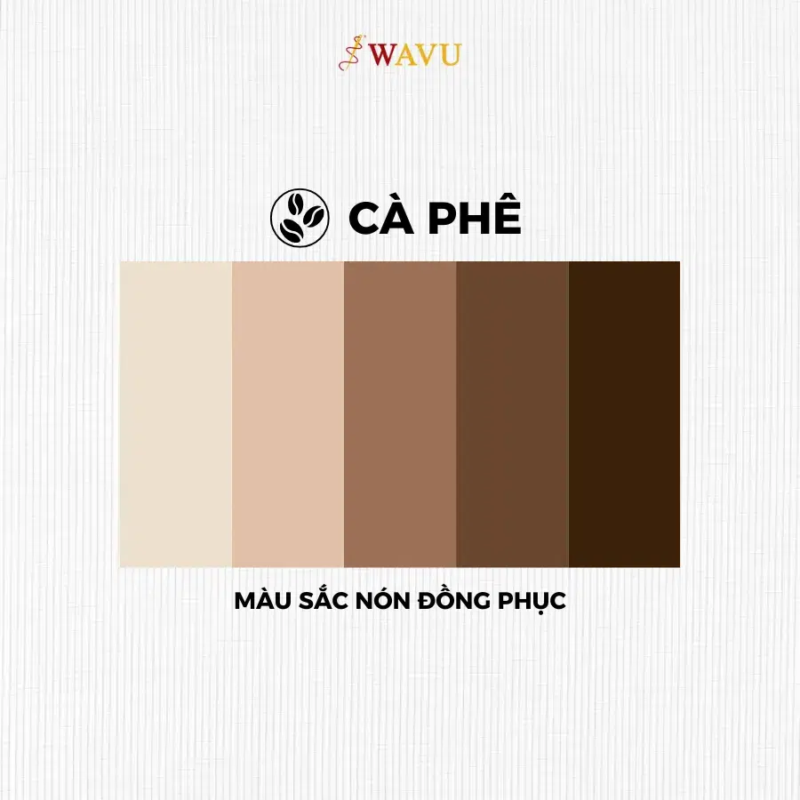 Phối màu nón ngành cà phê