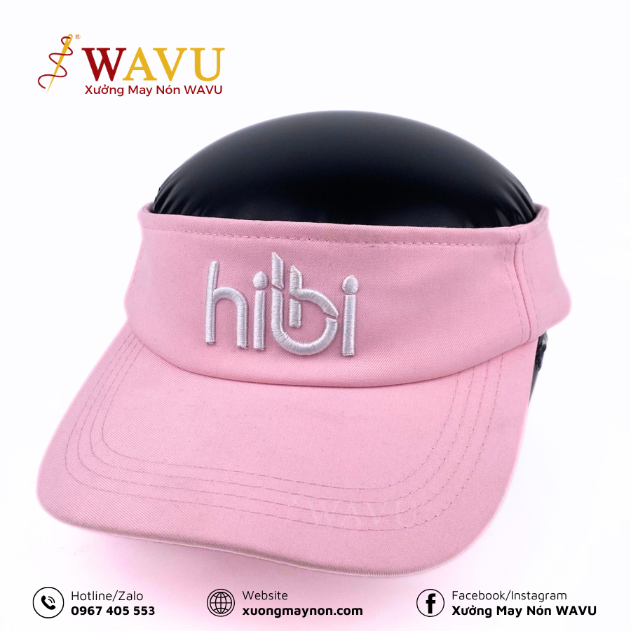 Mũ nửa đầu thêu logo 3D