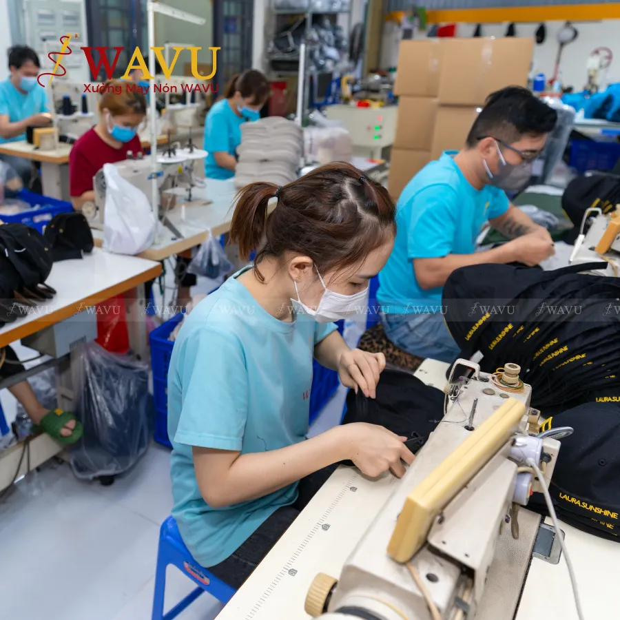 Xưởng may nón theo yêu cầu