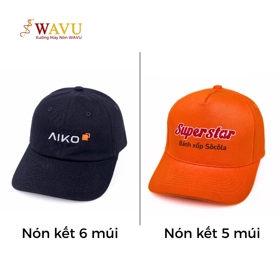 Nón kết 5 múi và nón kết 6 múi