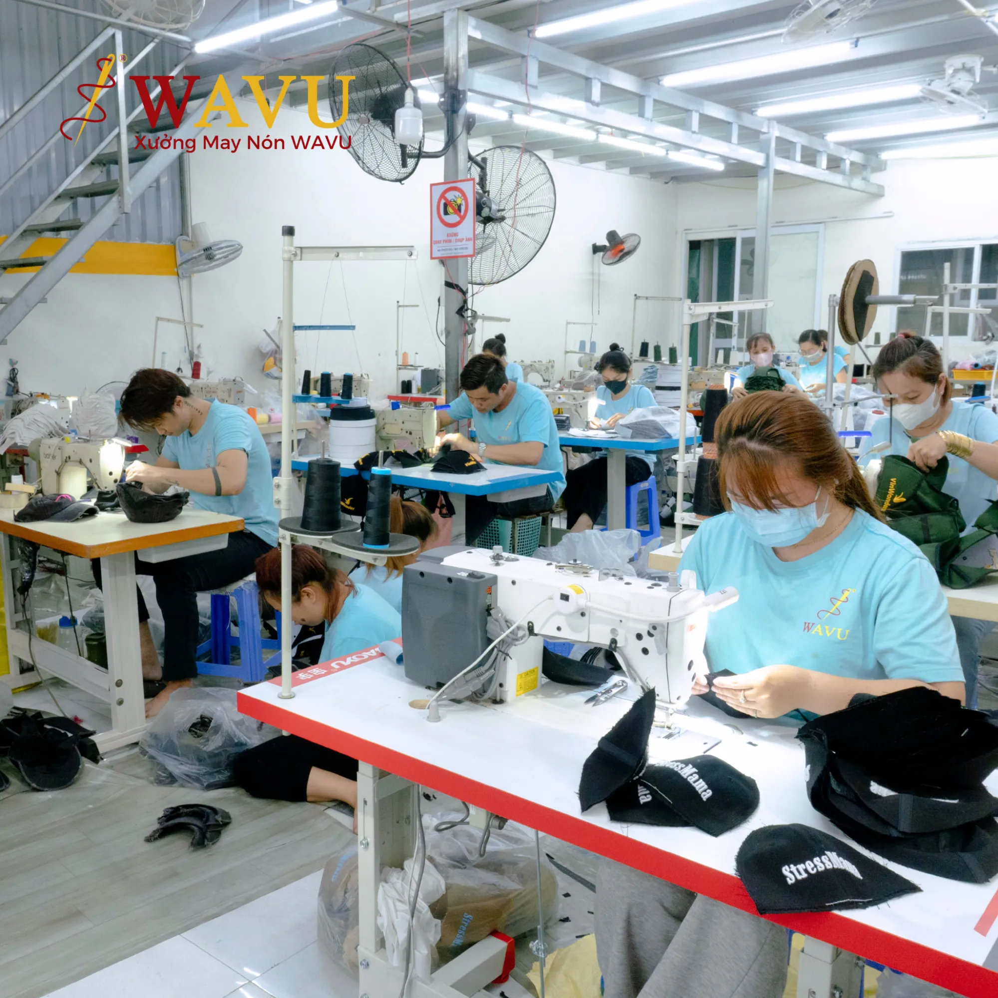 Thời gian hoàn thành đơn hàng tại xưởng may nón